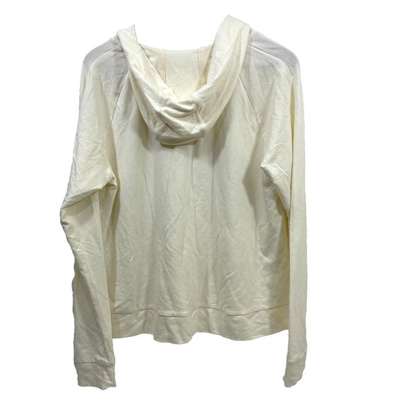 WOMEN'S PEACH SHAFER HOODIE TOPS NWT - SIZE L - CREAM WHITE COLOR NEW - Picture 2 of 12